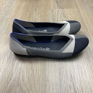 Rothy's The Flat Shoes Womens Size 10 Gray Canvas Slip On Washable Eco